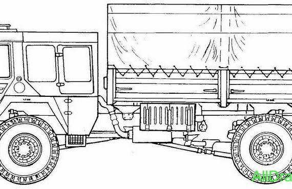 MAN KAT 4x4 (1980) truck drawings (figures)
